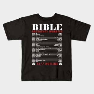 Bible Emergency Numbers Kids T-Shirt